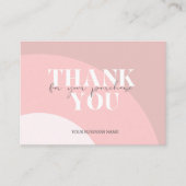 Hartelijk dank voor de kaarsservice contactkaartje (Voorkant)