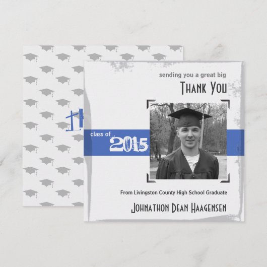 Hartelijk dank voor de kaart 2015 Afstuderen Rusti (Voorkant / Achterkant)