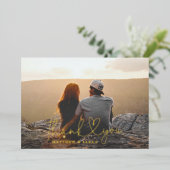 Hartelijk dank voor de Kaart Folie van Heart Weddi (Staand Voorkant)