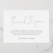 Hartelijk dank voor de Kaart Folie van Heart Weddi (Achterkant)