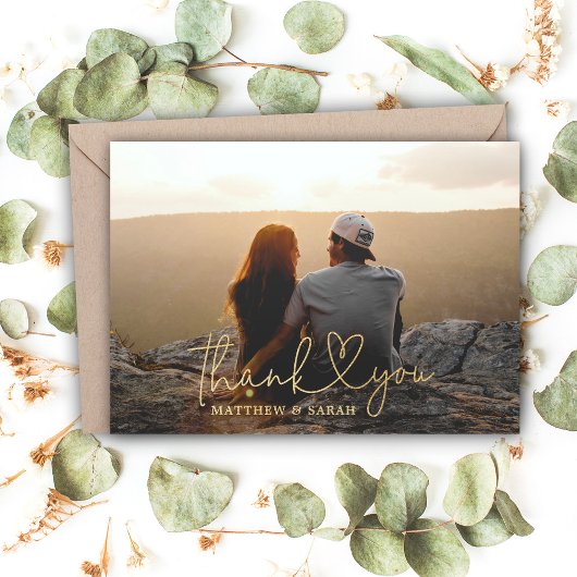 Hartelijk dank voor de Kaart Folie van Heart Weddi