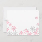 Hartelijk dank voor de kaart Roze Silver Winter Sn (Achterkant)