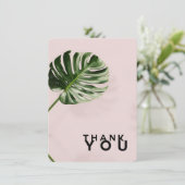 Hartelijk dank voor de kaart Tropical Palm Leaf (Staand voorkant)