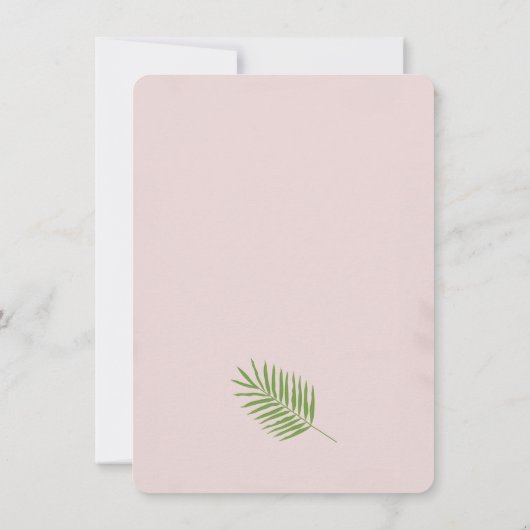 Hartelijk dank voor de kaart Tropical Palm Leaf (Achterkant)