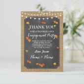 Hartelijk dank voor de Kaart Verloving Wedding Fal (Staand voorkant)