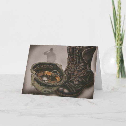 Hartelijk dank voor de kaart voor soldaat, leger, (Voorkant)