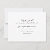 Hartelijk dank voor de Kaart Winkelkorting (Achterkant)