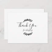 Hartelijk dank voor de Kaart Winkelkorting (Voorkant / Achterkant)