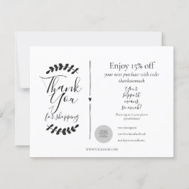 Hartelijk dank voor de Kaart Winkelkorting