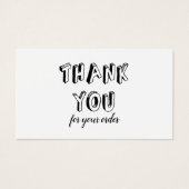 Hartelijk dank voor de Kaart Winkelkorting (Voorkant)