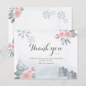 Hartelijk dank voor de kaart Winter Pink Floral Pi (Voorkant / Achterkant)