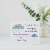 Hartelijk dank voor de kaarten Cloud Baby shower S (Staand voorkant)