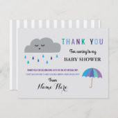 Hartelijk dank voor de kaarten Cloud Baby shower S (Voorkant / Achterkant)
