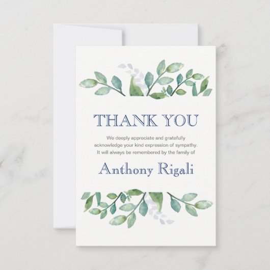 Hartelijk dank voor de kaartje Greenery Suite Bedankkaart (Voorkant)