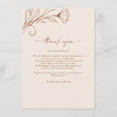 Hartelijk dank voor de kaartje Terracotta Script I Informatiekaartje (Voorkant)