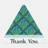 Hartelijk dank voor de Keltische knoop - Blauw gro Sticker (Voorkant)