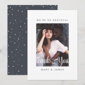 Hartelijk dank voor de kerstfeestelijke fotokaart kaart (Voorkant / Achterkant)