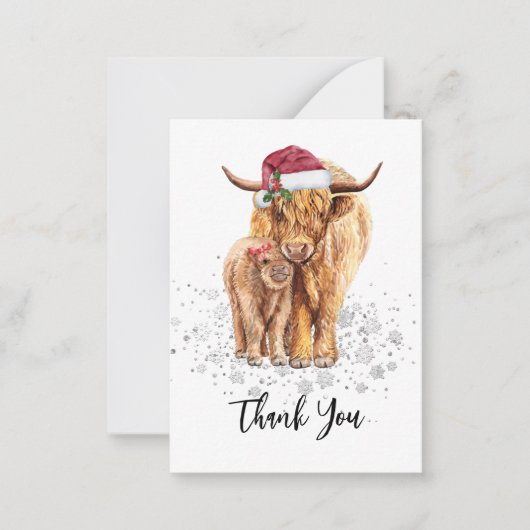 Hartelijk dank voor de kerstkerst van de Baby show Notitiekaartje (Voorkant)