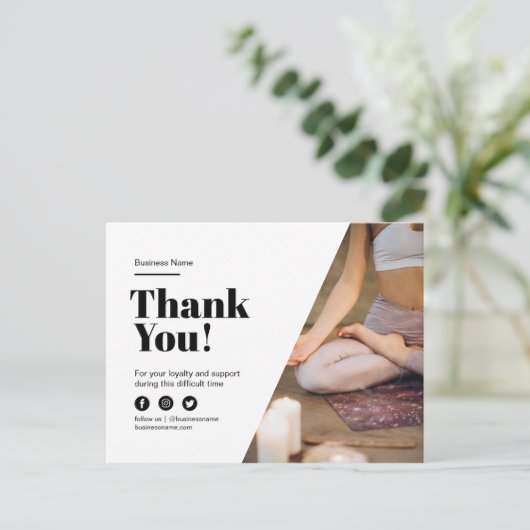 Hartelijk dank voor de klantenkorting aankondigingskaart (Staand voorkant)