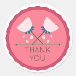 Hartelijk dank voor de klassieke ronde sticker