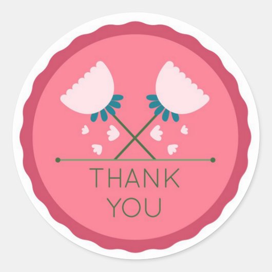 Hartelijk dank voor de klassieke ronde sticker (Voorkant)