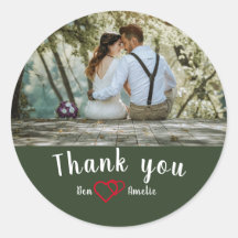 Hartelijk dank voor de klassieke ronde sticker