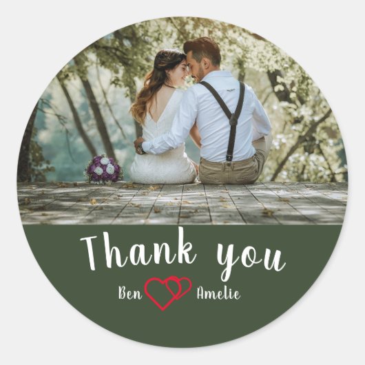 Hartelijk dank voor de klassieke ronde sticker (Voorkant)