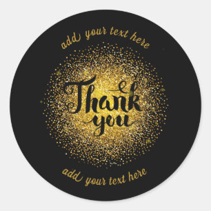 Hartelijk dank voor de klassieke ronde sticker