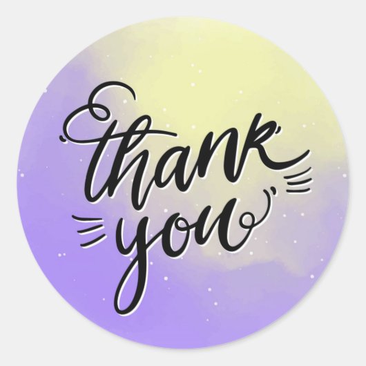 Hartelijk dank voor de klassieke ronde sticker (Voorkant)