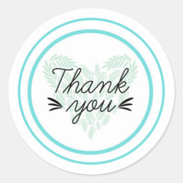 Hartelijk dank voor de klassieke ronde sticker