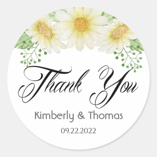 Hartelijk dank voor de klassieke ronde Sticker (Voorkant)