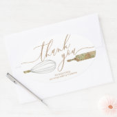 Hartelijk dank voor de kleine bedrijven ovale sticker (Envelop)