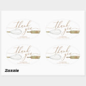 Hartelijk dank voor de kleine bedrijven ovale sticker (Vel)