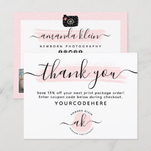 Hartelijk dank voor de kleinste fotografie Logo 4- Briefkaart