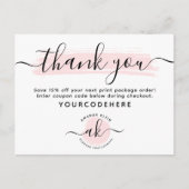 Hartelijk dank voor de kleinste fotografie Logo 4- Briefkaart (Voorkant)