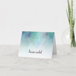 Hartelijk dank voor de kleuren Aqua Blue Paars Whi Notitiekaartje