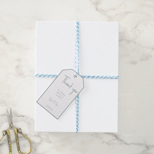 Hartelijk dank voor de komende Labels voor weddens Cadeaulabel (Met Touw)