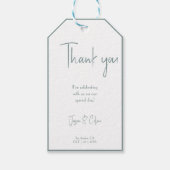 Hartelijk dank voor de komende Labels voor weddens Cadeaulabel (Voorkant)