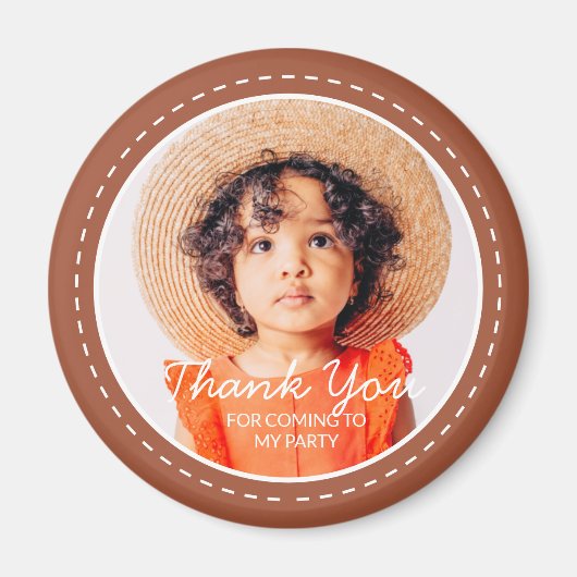 Hartelijk dank voor de komst van de aangepaste fot magneet (Voorkant)