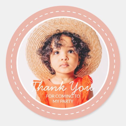 Hartelijk dank voor de komst van de aangepaste fot ronde sticker (Voorkant)