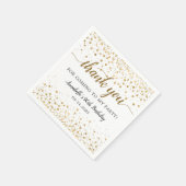 Hartelijk dank voor de komst van de gouden Confett Servet (Hoek)