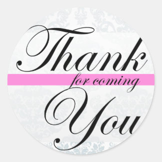 Hartelijk dank voor de komst van de roze sticker