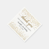 Hartelijk dank voor de komst van Gold Confetti 21e Servet (Hoek)