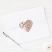 Hartelijk dank voor de komst van het Roos Bridal W Hart Sticker (Envelop)