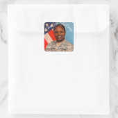 Hartelijk dank voor de komst van Patrice's Pensioe Vierkante Sticker (Tas)