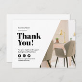 Hartelijk dank voor de korting op de klantenservic aankondigingskaart (Voorkant / Achterkant)