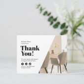 Hartelijk dank voor de korting op de klantenservic aankondigingskaart (Staand voorkant)