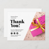 Hartelijk dank voor de korting op de klantenservic aankondigingskaart (Voorkant / Achterkant)