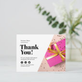 Hartelijk dank voor de korting op de klantenservic aankondigingskaart (Staand voorkant)