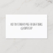 Hartelijk dank voor de korting op de verzendmachin visitekaartje (Achterkant)